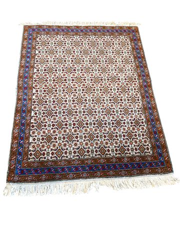 Fringed Oriental Rug Brown /Beige3.5'x5'