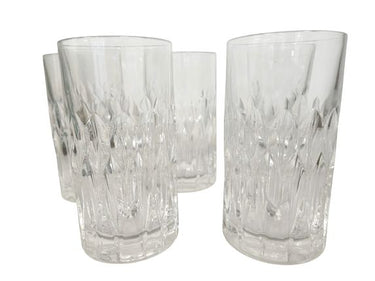 5  Nachtmann Deep Cut Kristal "Edelweiss" Highball/Water Glasses