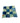 Murano Blue Checkered Dish 8"x8"