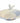 White ceramic tabletop bird bath w/ bird or feeder, 4.5" h, 9" diam.