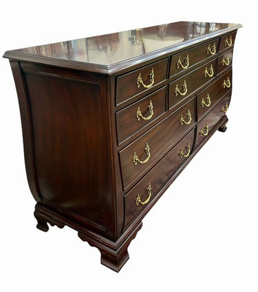 Vintage Henkel Harris Mahogany Bomba Dresser w/Brass Pulls