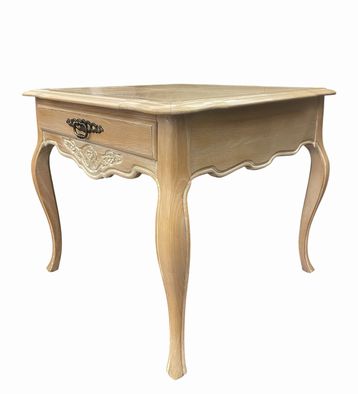 Pennsylvania House French Provincial square side table w/drawer, 23.5H. 26W. 26D