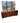 MCM solid wood dresser w/mirror & geometric recessed panel doors, 31H. 76W. 20D.