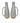 Pair Of Ceramic Jug Jars w/Handle 12"ht.