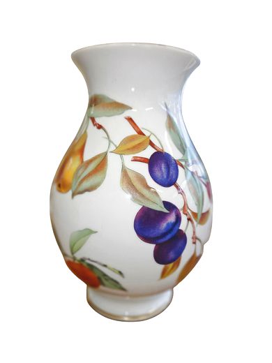 Evesham, England, Botanical Fruit Vase 9"h x 7"dia