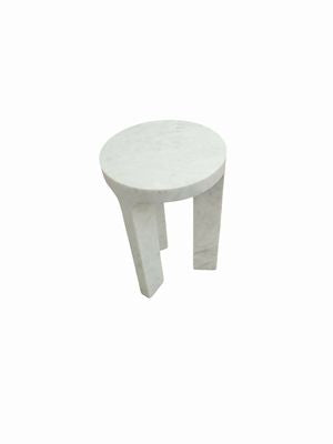 Alta Marble 3 Leg Side Table 12"Round x 18"H