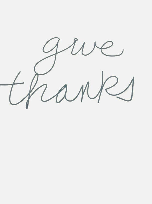 Metal Looped Script Sign Wall Decor "Give Thanks" 14"Hx 17"W