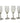 Set of 4 1930s tulip champagne flutes, 6.25" h