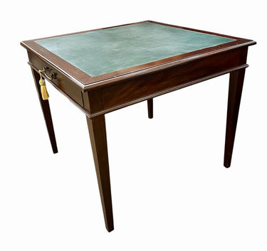 Vintage Mahogany & Leather Insert Top Game Table