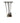 Forged iron 3-pc fireplace tools on stand, 31" h, 11" w, 5" d