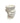 White ceramic canister set w/ wood lids, 3.75-7.5"