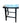 Black Asian-inspired stool, 24" h, 18" w, 9" d