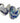 PAIR of hand-blown glass birds, 2" h, 2" w, 1" d