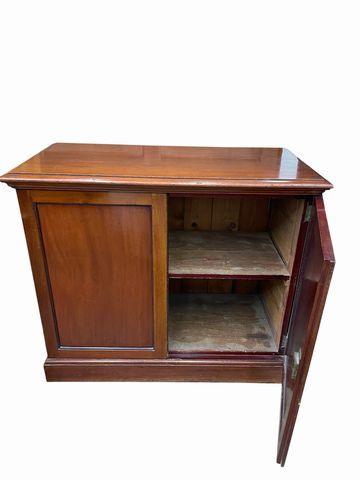 Antique English mahogany cabinet, 30.5H. 36W. 17.75D.