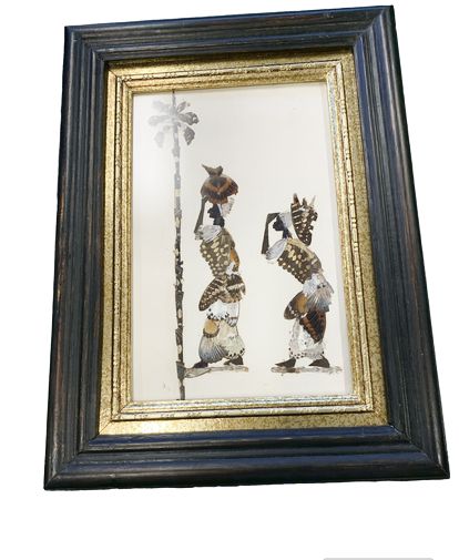 Framed Butterfly Wing Women Collage 20"x16"