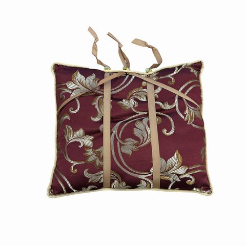 Burgandy Floral Pillow 12x16