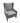Gray tweed contemporary wingback chair w/ nailhead trim, 40.75" h, 28.75" w, 21