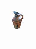 Pair Rustic Red/Back Clay Jug 18"H, 13"H