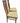 PAIR of Mackintosh-style side chairs w/ taupe seats, 41.5" h, 18" w, 17.75" d