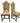 Pair Flemish Side Chairs w/19th century Tapestry Upholstery, H. 41.5 in.