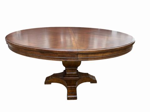 Traditional Style Round Dining Table, H. 30.5 in. x 60 in. Diam.