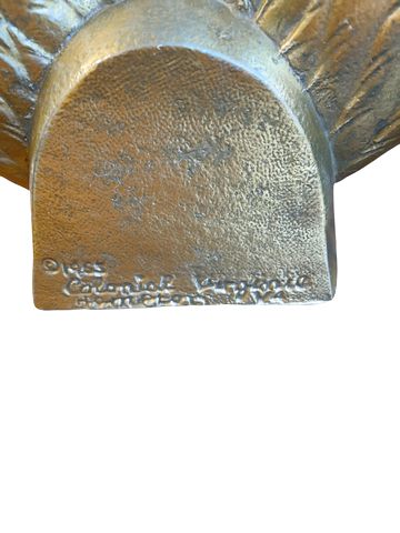 Vintage Colonial Va. Brass 1776 American Eagle Bookend 1965 6x6"
