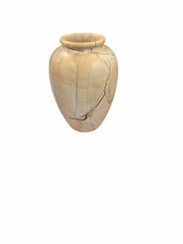 Teak Marble Stone Vase10"x7"