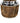 Cork & Cork Bark Ice Bucket w Prongs 5.5"h x 8.75"dia