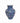 Rose Blue Famille Porcelain Vase 12x9"