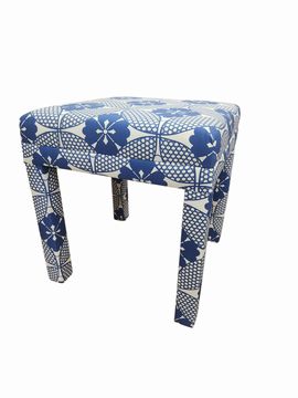 Parsons Ottoman, Bright Navy Solaire