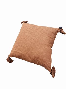 Terracotta Solid Tonal Abstract Pillow