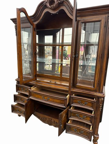 Fairmont Designs Italianate-style lighted china cabinet, 67.5x20.5x91"