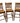 3 Cabinet Made Arts and Crafts Oak Bistro Chairs, H. 44 in. x W. 17 in.