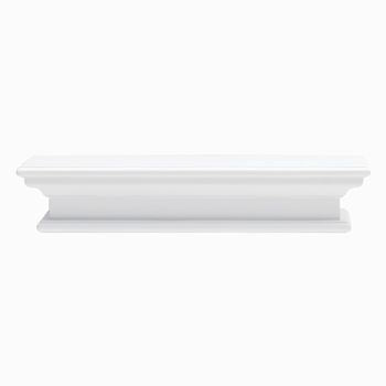 23" White Floating Wall Shelf