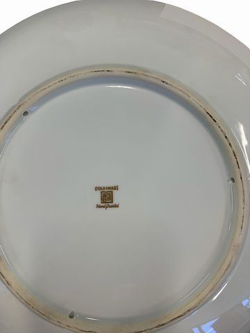 Vintage Japanese Gold Imari Porcelain Charger Plate 12"rd