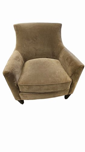 Taupe Velveteen Arm Chair