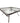 Wrought Iron Twist Surround, Glass Top, Square Coffee Table 35"