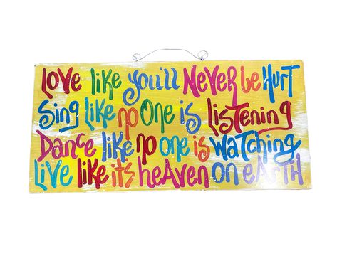 Wooden Colorful "Love" Sign 16"x7.5"