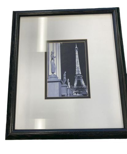 Photo Framed Paris at Nite 16"Hx13"W