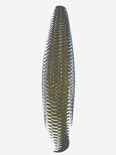 Textured Silver Tall Vase 25"h x 6"dia