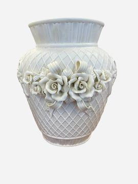 Jade Porcelain Vase 9.5"Hx6"D