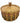 Handmade tulip-motif ash basket w/ wooden tulip finial, 9.5" h, 12" diam.