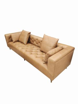 Ms. Chesterfield Leather Sofa  102"W x 36"D x 28"H