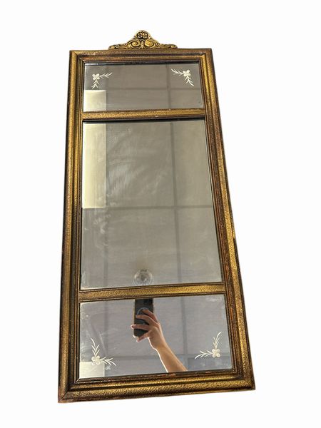 VTG Wood Frame Mirror, 15x34"