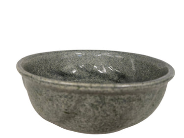 Pottery Green Sponge Glazed Serving Bowl 4'h x 10"dia