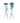 Pair Of Vintage Green Metal Floral Candle Sticks 15x5" AS IS