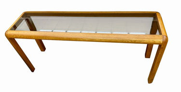 Mid-Century Modern Oak Console Table