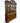 Sumter arch-top lighted cherry-finish cabinet w/ 2 glass shelves