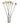 6 Brass topped Turkish Kebob Skewers 18" L