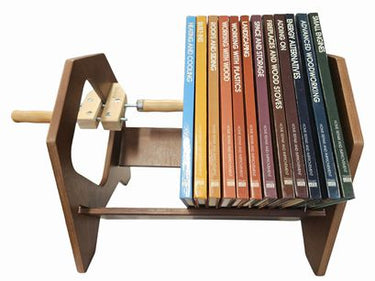 Pair of desk top shelves w/24 VTG Time-Life Home Repair/Improv books,20x12x14H